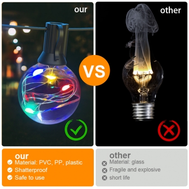 LED户外灯 - HCP082  G40彩色铜线灯串